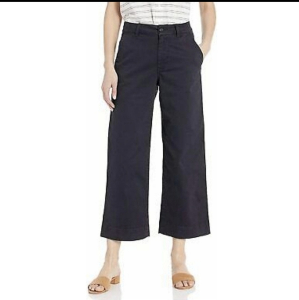 Daily Ritual Women's Washed Chino Wide Leg Pant